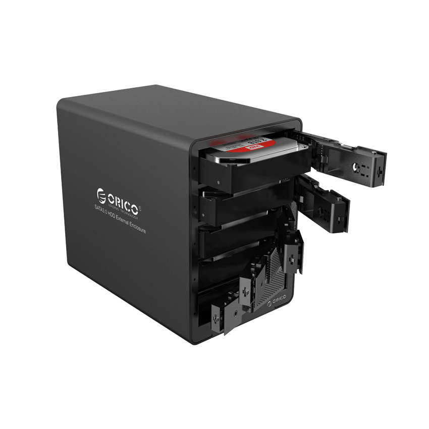 35412-orico-9558u3-bk1 Hộp Đựng Ổ Cứng HDD 5 KHE SATA 3 Orico 9558U3-BK (4X16TB,USB-B 3.0)