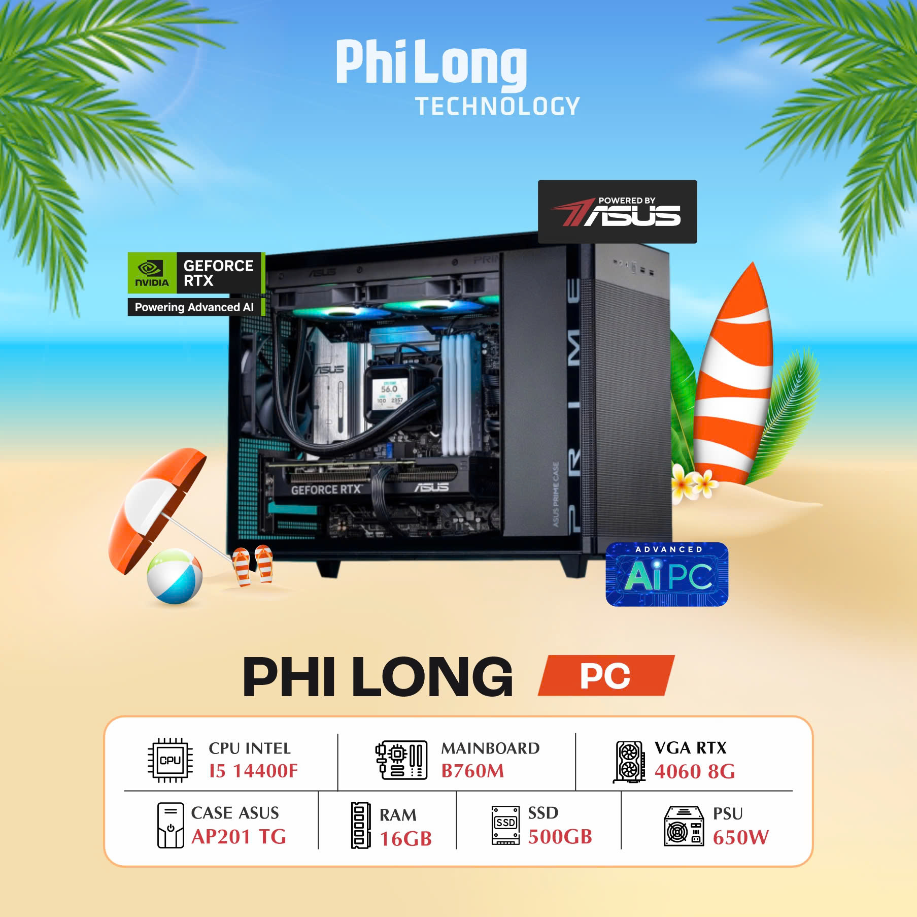 35436-pc-phi-long-esport-i5-4060-powered-by-asus PC Phi Long Esport Gaming - i5 14400F / RTX 4060 / RAM 16GB / SSD 500GB / PSU 650W - Powered By ASUS