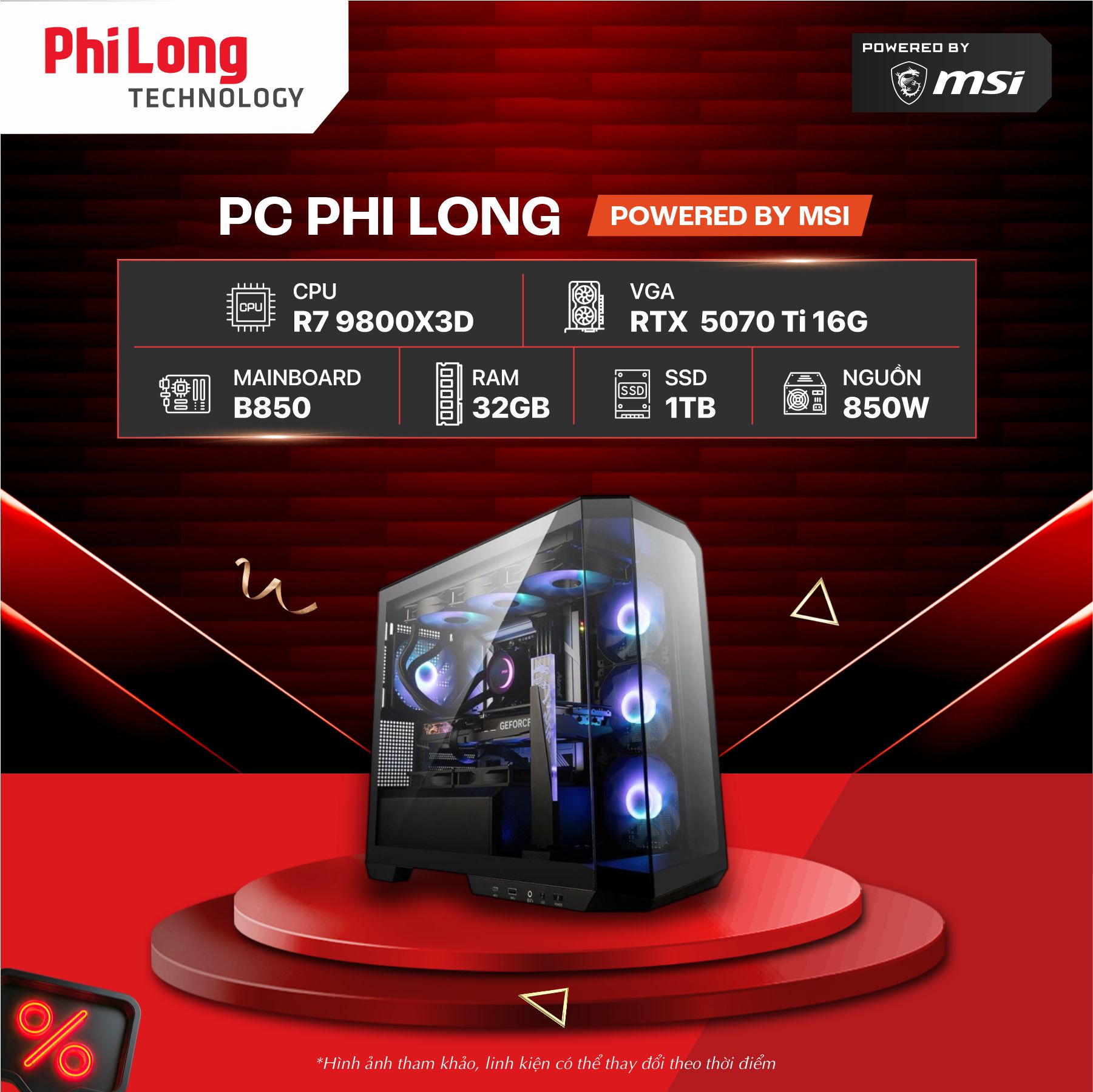 35503-pc-phi-long-ultra-gaming-r7-9800x3d-rtx-5070ti-powered-by-msi PC Phi Long Ultra Gaming - R7 9800X3D / RTX 5070 Ti / RAM 32GB / SSD 1TB - Powered By MSI