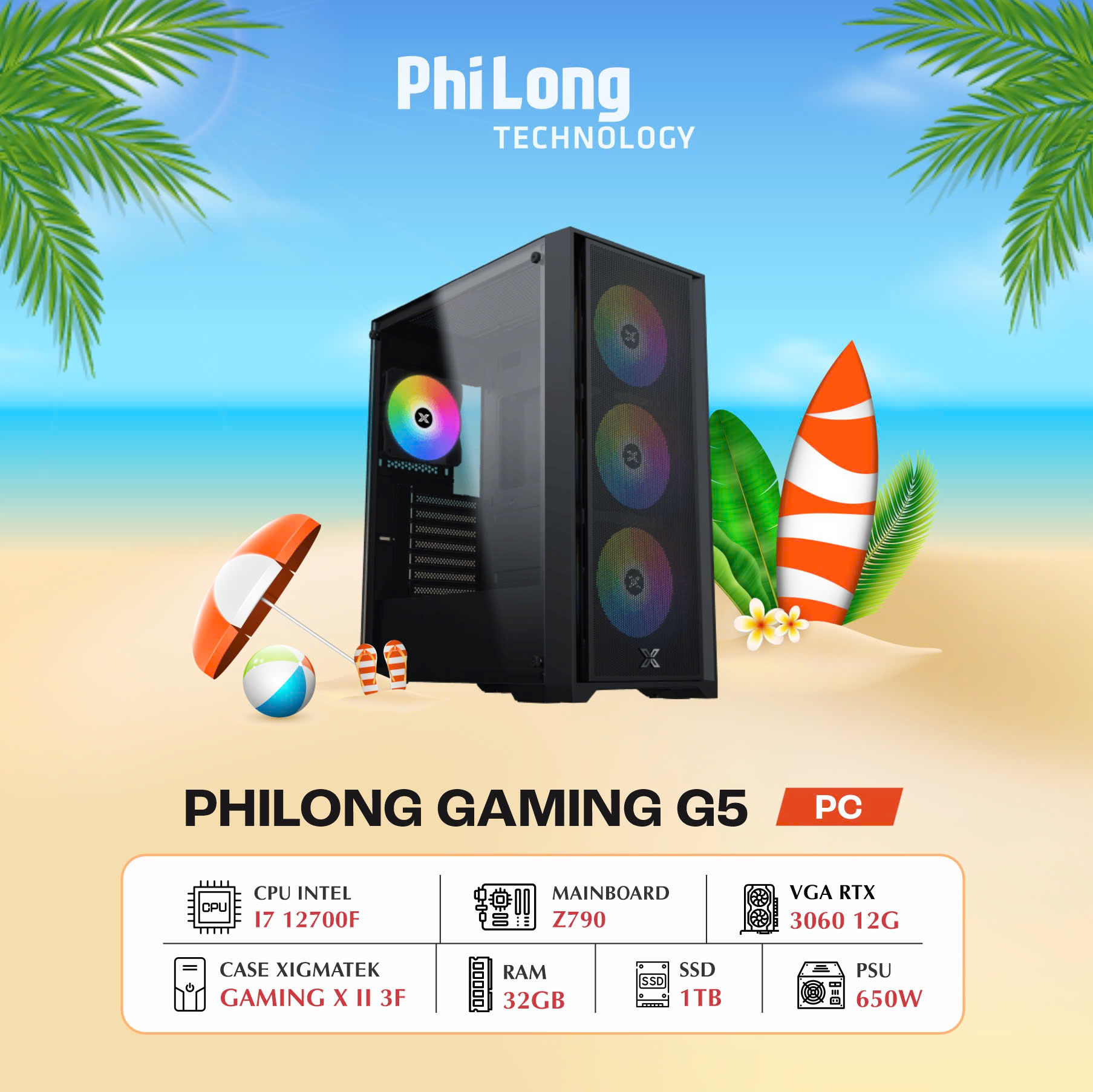 35747-pc-phi-long-gaming-g5-1-1 PC Phi Long Gaming G5 - i7 12700F / RTX 3060 12G / RAM 32GB / SSD 1TB / PSU 650W