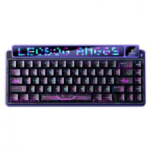 Bàn Phím Cơ Không Dây LEOBOG AMG65 Đen Tím - Jadeite switch (3 mode, Màn Dot Matrix + TFT, Gasket Mount, Hotswap)