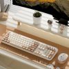 Combo Bàn Phím Và Chuột Không Dây MOFII Silly Cat - Beige White (2.4GHz)