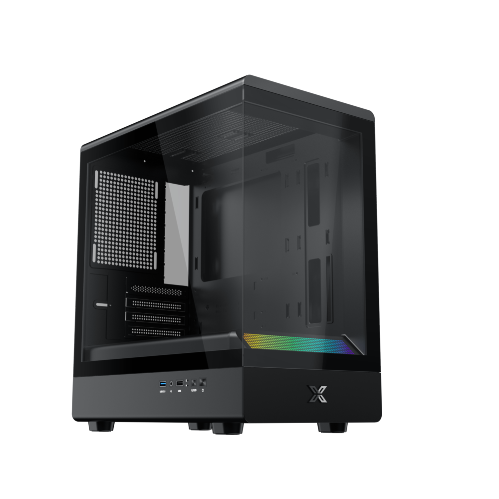 36933-vo-case-xigmatek-pura-ms-black-en48487-philong-1-1 Vỏ Case Xigmatek Pura MS Black - EN48487 (m-ATX, No fan, Max 3 fan, Rad 240, ARGB LIGHTING BAR)