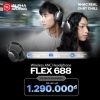 Tai Nghe Không Dây Chống Ồn Alpha Works FLEX 688 Black (Bluetooth 6.0, Pin 50h, Chống Ồn ANC, Cổng AUX)