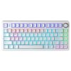 Bàn Phím Cơ Có Dây AULA F75 White - Red Switch (80 phím, PBT Keycap, Multi LED)