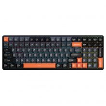 Bàn Phím Cơ Không Dây Aula S100 Pro Đen + Xám + Cam - Red Switch (3 mode, PBT Keycap, Hotswap, Rainbow LED)