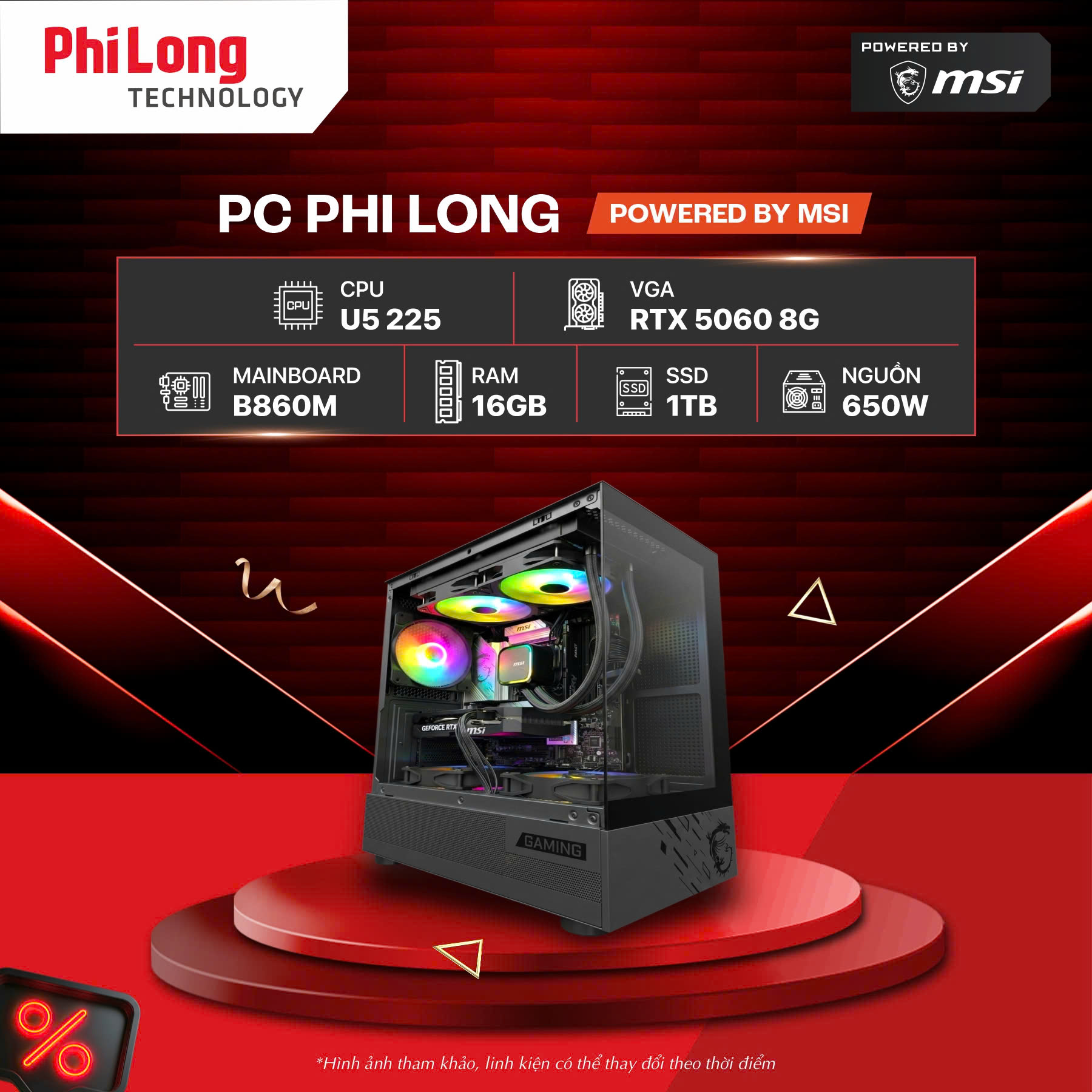 37734-pc-phi-long-esport-gaming-u5-225-rtx5060-8g-powered-by-msi PC Phi Long Esport Gaming - U5 225 / RTX 5060 8G / RAM 16GB / SSD 1TB - Powered By MSI