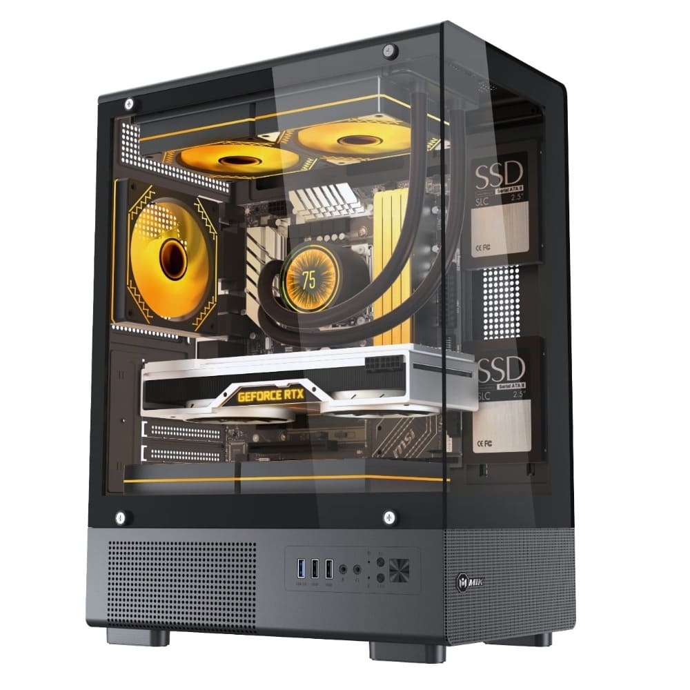 37795-vo-case-mik-h3-black-philong-1 Vỏ Case MIK H3 Black (m-ATX, No fan, Max 5 fan, Rad 240)