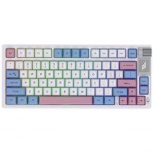 Bàn Phím Cơ Không Dây EDRA EK375WA Xanh Dương + Hồng + Trắng (3 mode, Hotswap, Rainbows LED)