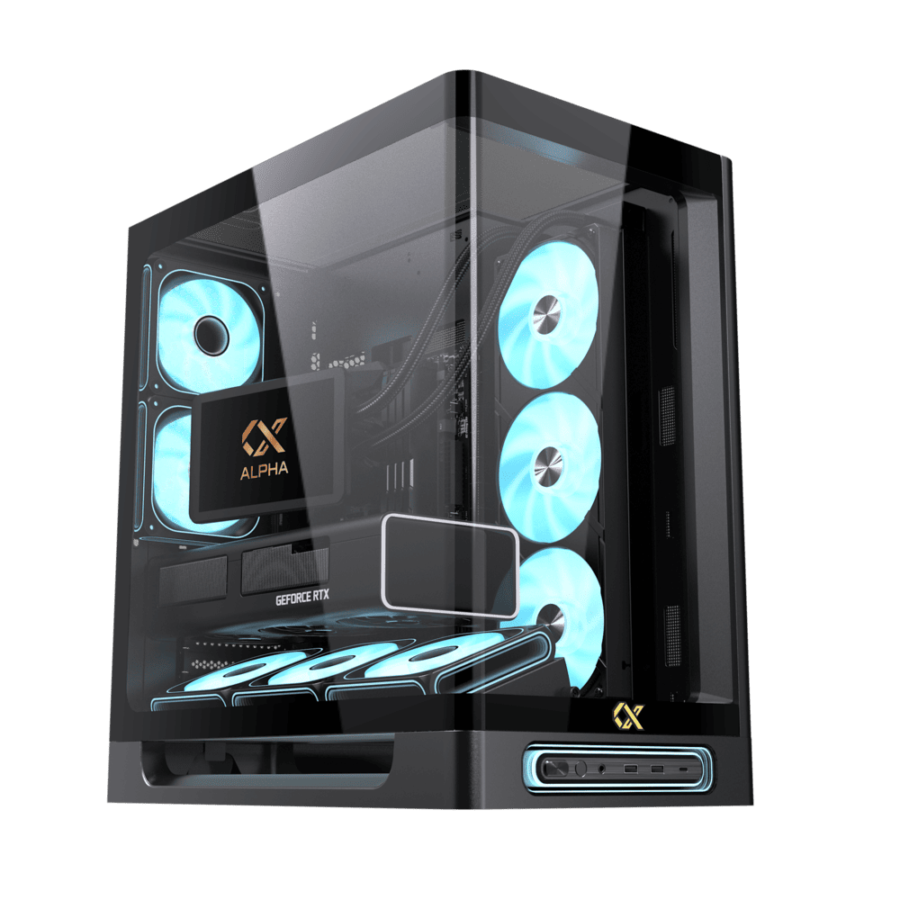 37856-vo-case-xigmatek-alpha-heaven-black-en49873-philong-1 Vỏ Case Xigmatek Alpha Heaven Black - EN49873 (E-ATX, 3 mặt cường lực, No Fan, Max 8 Fan, Rad 360, USB-C, Kèm Hub ARGB + Remote)