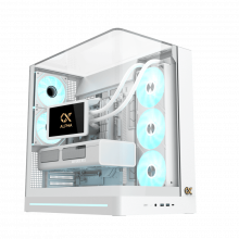 Vỏ Case Xigmatek Alpha Pano II Arctic - EN46193 (E-ATX, 3 mặt cường lực, No Fan, Max 8 Fan, Rad 360, USB-C, Kèm Hub ARGB + Remote)