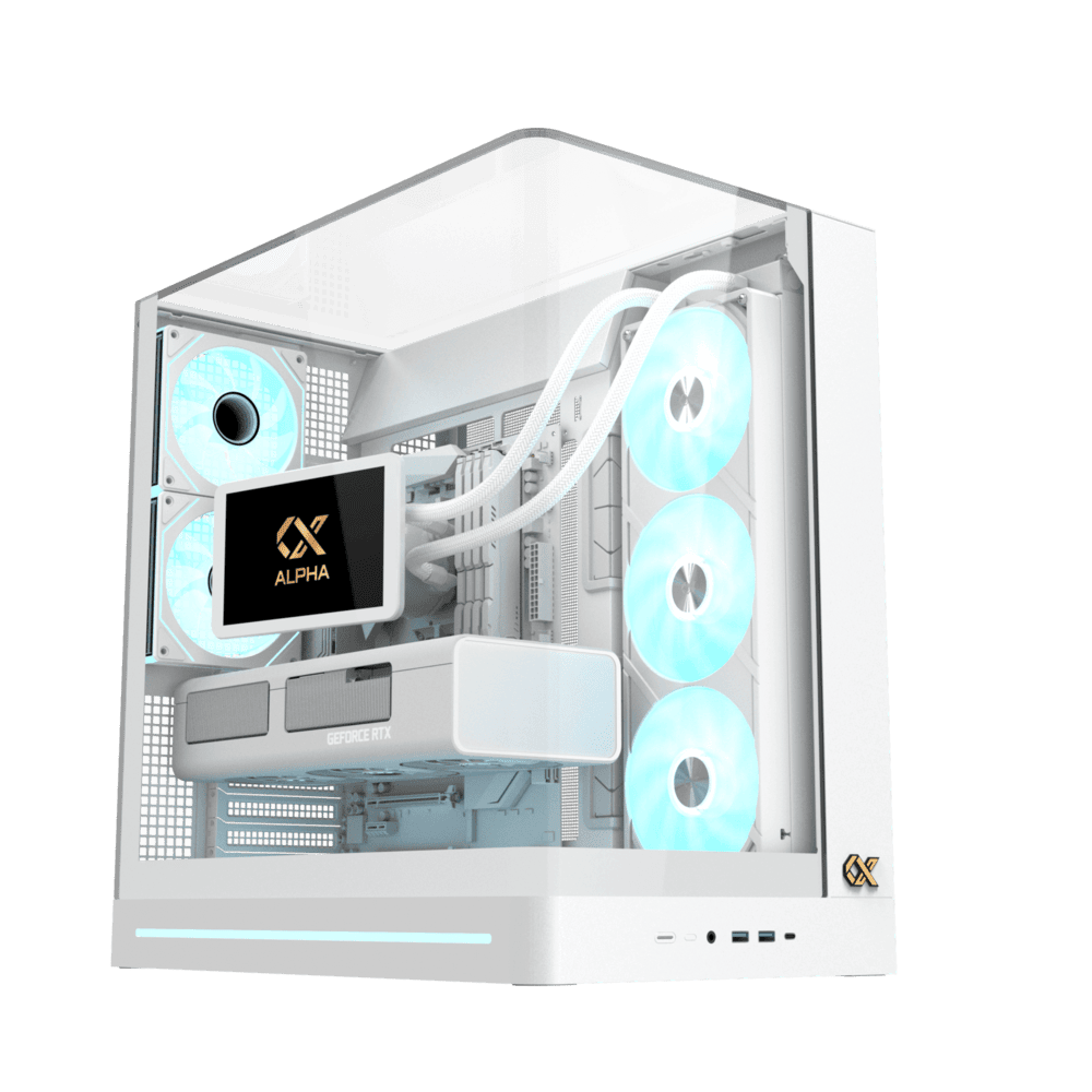 37866-vo-case-xigmatek-alpha-pano-ii-arctic-en46193-philong-1 Vỏ Case Xigmatek Alpha Pano II Arctic - EN46193 (E-ATX, 3 mặt cường lực, No Fan, Max 8 Fan, Rad 360, USB-C, Kèm Hub ARGB + Remote)