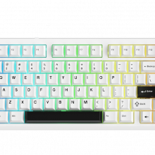 Bàn Phím Cơ Không Dây DareU FLEX 75 White Black - Pegasus Switch (3 mode, PBT Keycap, Gasket mount, Hotswap, Pin 4000mAh)