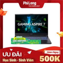 Laptop Acer Gaming Aspire 7 A715-59G-79XF (Intel Core 7 240H, RAM 16GB, SSD 512GB, RTX 3050, Màn Hình 15.6 inch FullHD 144Hz, Windows 11, Màu Đen)