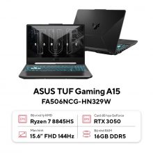 Laptop ASUS TUF Gaming A15 FA506NCG-HN329W (AMD Ryzen 7 8845HS, RTX 3050 4GB, Màn Hình 15.6 inch FHD 144Hz, RAM 16GB, SSD 512GB, Windows 11, Đen)