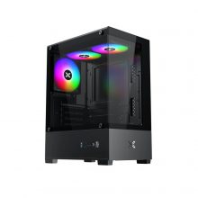 Vỏ Case Xigmatek VIEW III 3F Black - EN90526 (m-ATX, Sẵn 3 fan RGB, Max 5 fan)