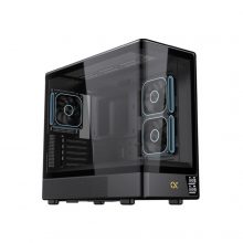 Vỏ Case Xigmatek MOON ML DGT 3AF Black - EN19856 (m-ATX, Kính cong, Sẵn 3 Fan ARGB, Max 9 Fan, Rad 360)