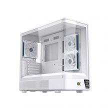 Vỏ Case Xigmatek MOON ML DGT 3AF Arctic (White) - EN19863 (m-ATX, Kính cong, Sẵn 3 Fan ARGB, Max 9 Fan, Rad 360)