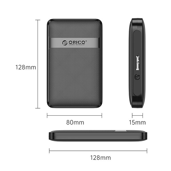 38212-2577u3-v1-bk-1 Hộp Đựng Ổ Cứng 2.5inch Orico 2577U3-V1-BK USB 3.0, Micro-B, Màu đen