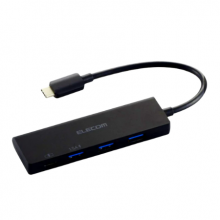 HUB USB TYPE C TO 1 PORT USB-C + 3 USB 3.2 ELECOM U3HC-H040PBK (5Gbps)