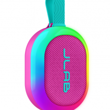Loa Bluetooth JLab Pop Party Pink (5W, Bluetooth 5.3, Pin 8h, IPX5, RGB)
