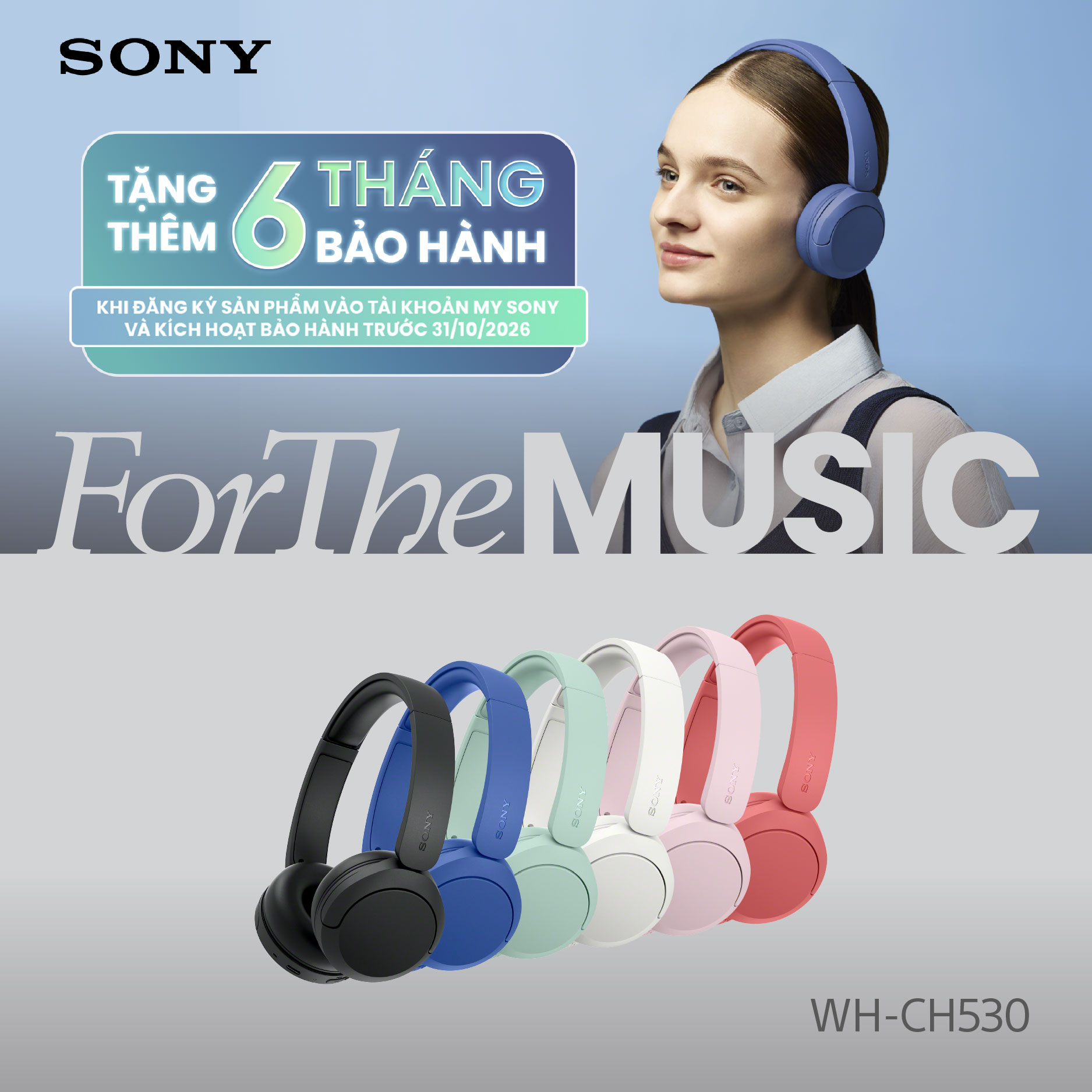 38312-sony-wh-ch530_pdp_1 Tai Nghe Chụp Tai Không Dây SONY WH-CH530 Màu Xanh Mint (Bluetooth 6.0, Thời Lượng Pin Lên Đến 55 Giờ)