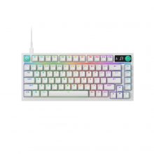 Bàn Phím Cơ Gaming Logitech G316 X 75 White (USB-C, 8 kHz, Màn LED Dot-Matrix, Gasket mount, Hot-swap, Tactile switch, LIGHTSYNC RGB)