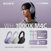 Tai Nghe Chống Ồn Không Dây SONY WH-1000XM4CBE BLACK (Bluetooth 6.0, 34h, USB-C, Chống Ồn)